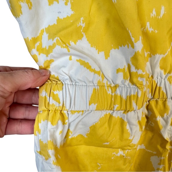 GAP Yellow Floral Midi Dress Cotton Sleeveless Size M Summer Cottagecore Picnic - Picture 9 of 14